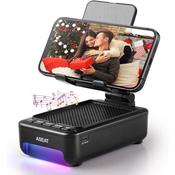 Wireless Bluetooth Speaker with LED Light and Phone Stand