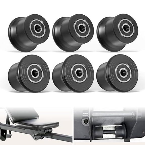 6-Pack Bowflex Gym Seat Bracket Rollers Replacement Kit