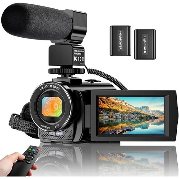 Digital Vlogging Camcorder with Microphone & Remote
