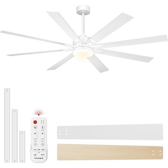 VIVOHOME 72 Ceiling Fan with Lights Remote