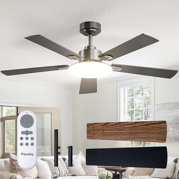 Passky 52 Ceiling Fan with Lights and Remote