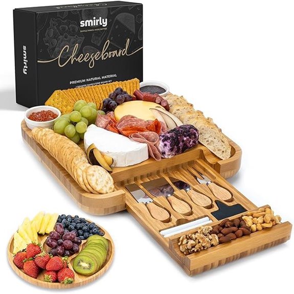 Smirly Charcuterie Board Set for Housewarming and Gifts