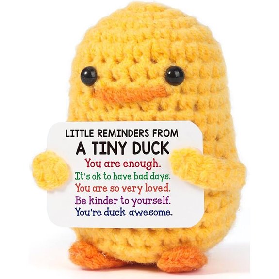 Inspirational Crochet Duck Gift for Support and Cheer
