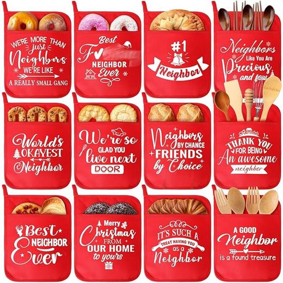 12 Pcs Christmas Oven Mitts and Pot Holders Set
