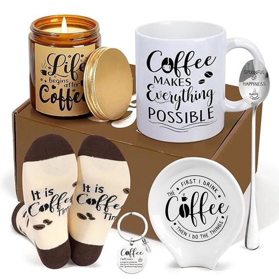 Coffee Lover Gift Set with Mug Socks & Accessories