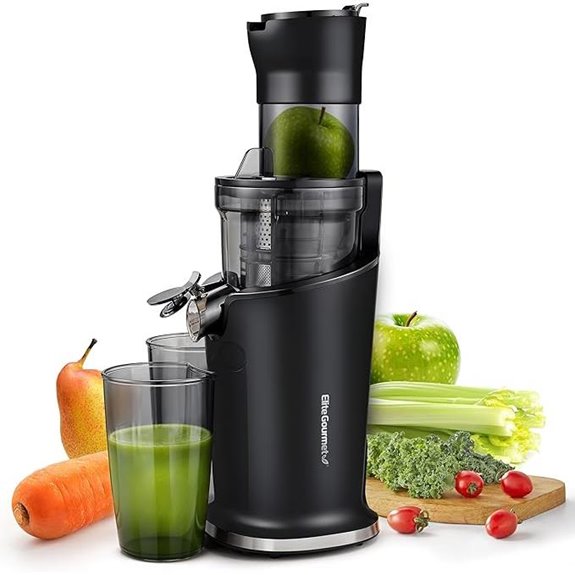 Elite Gourmet Cold Press Juicer with 3” Feeding Chute