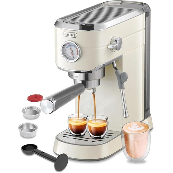 Gevi Commercial Espresso & Coffee Maker with Frother