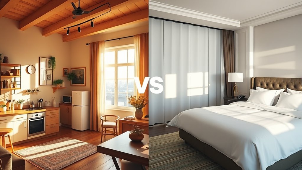 compare airbnb and hotel costs