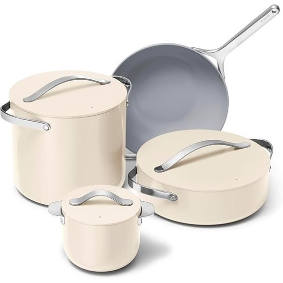Caraway Cookware Set with Lids & Organizer