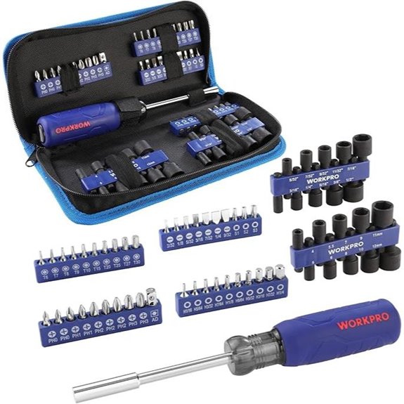 WORKPRO 61PC Magnetic Screwdriver & Nut Driver Set