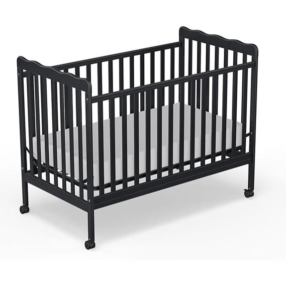 3-in-1 Convertible Baby Crib with Locking Wheels