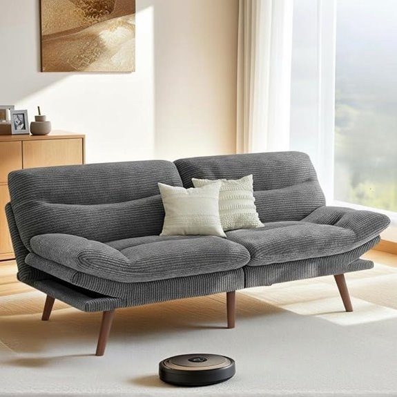 Pipishell 66 Corduroy Convertible Sofa Bed