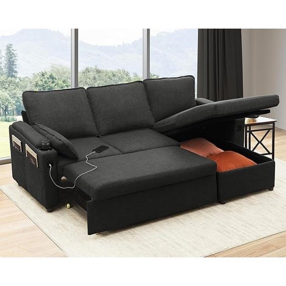 DURASPACE 2-in-1 Sofa Bed with Storage and USB