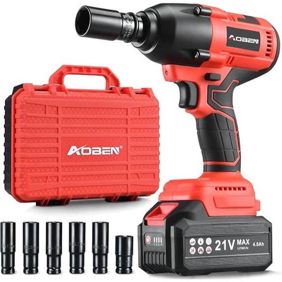 AOBEN Cordless Impact Wrench Kit with Accessories