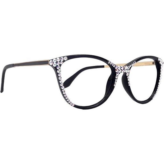 Cattitude Bling Cat Eyes Reading Glasses with Crystals