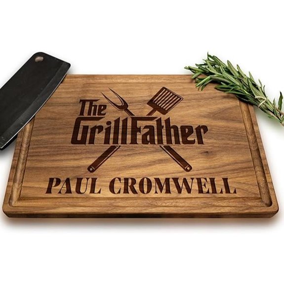 Personalized Wooden Grilling Board Gift for Men