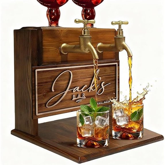 Personalized Whiskey Dispenser Set for Men Cave Gift