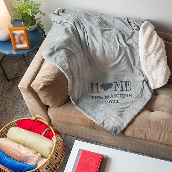 Personalized Home Throw Blanket Gift
