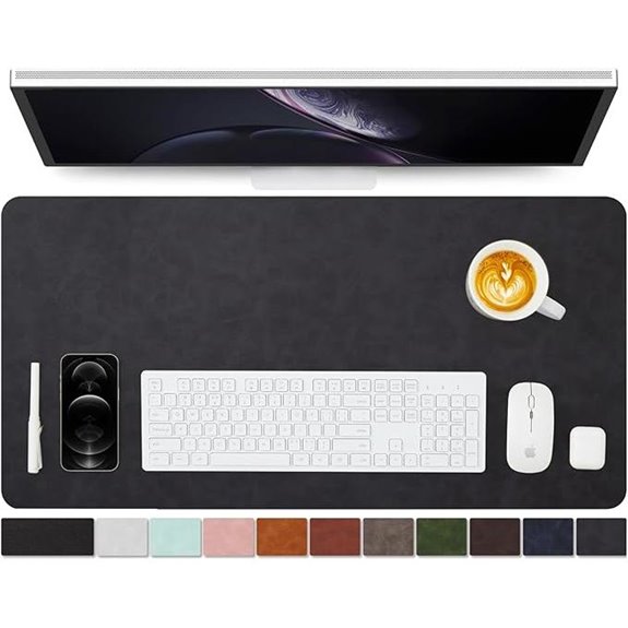 Distressed Leather Desk Mat Non-Slip 31.5x15.7