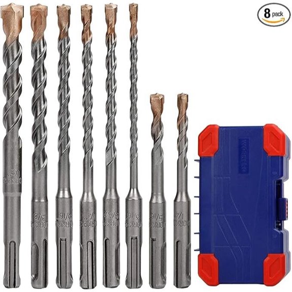 WORKPRO SDS-Plus Drill Bit Set with Storage Case