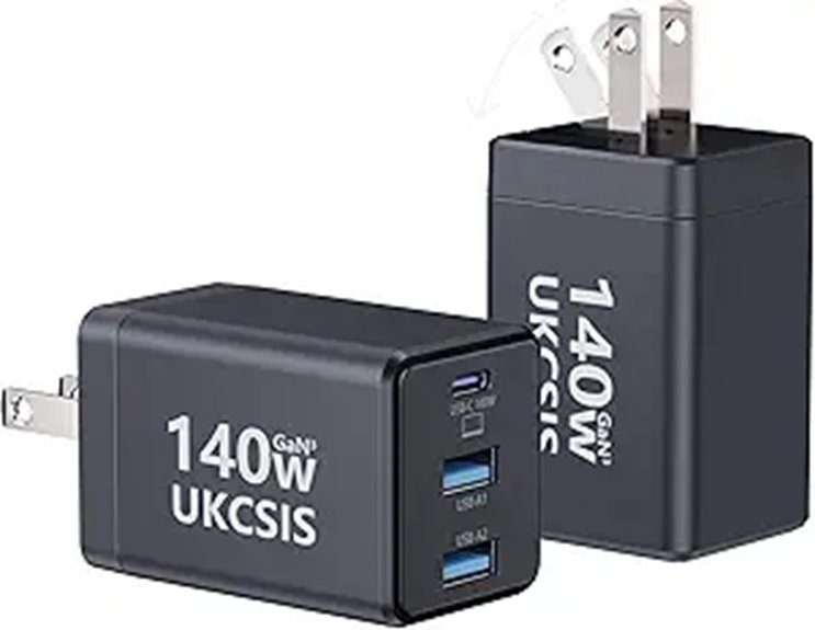 2-Pack 140W USB-C Fast Charger for MacBook and Devices