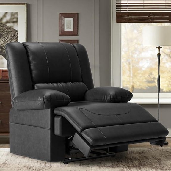 Large Dual Motor Power Lift Recliner with Massage