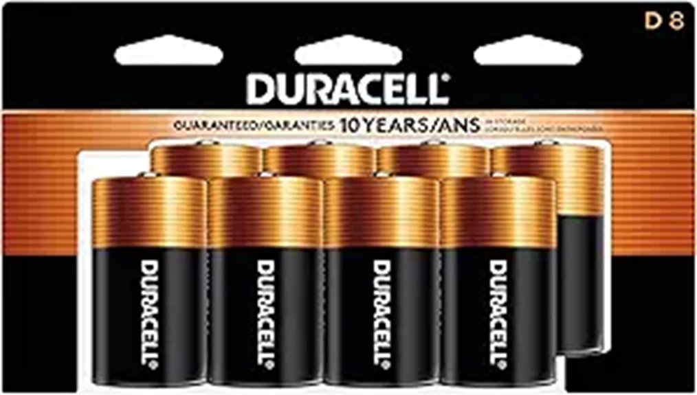 Duracell Coppertop D Batteries 8 Pack