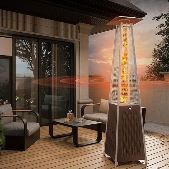 EAST OAK 48,000 BTU Pyramid Patio Heater