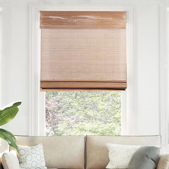 ChicoLOGY Bamboo Roman Shades – Eco-Friendly Light Filtering Blinds