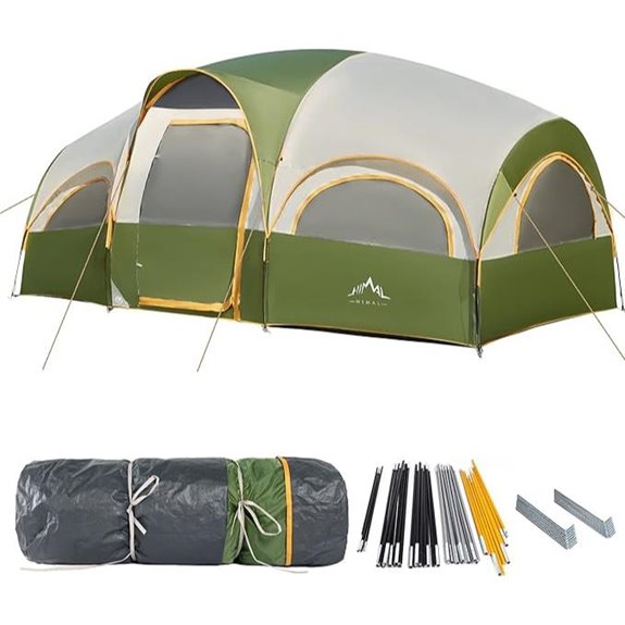 eight person waterproof camping tent