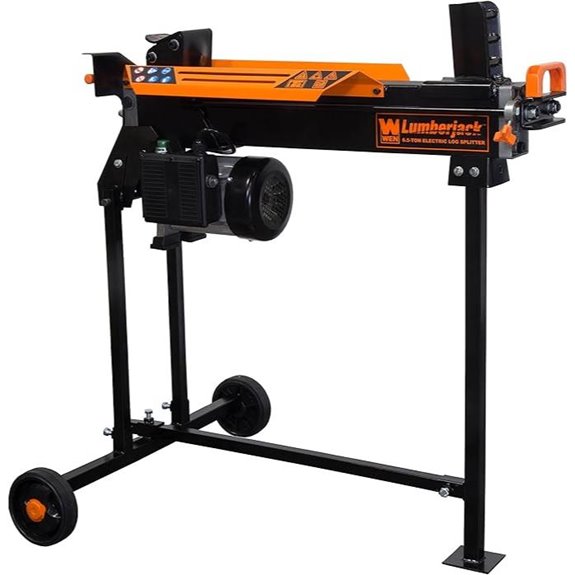 WEN Electric Log Splitter 6.5-Ton Capacity with Portable Stand (56208)