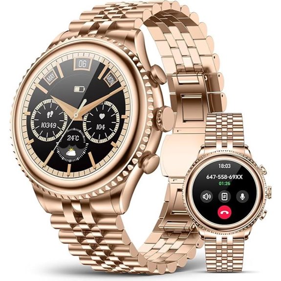 Luxury Men's Smartwatch with Heart Rate & Blood Pressure