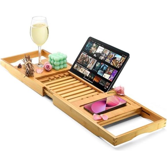 Luxury Foldable Bath Tray Organizer