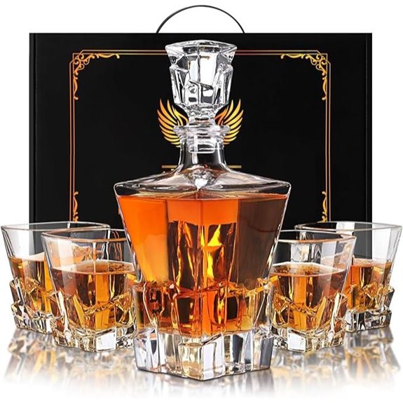 Whiskey Decanter Set with Glasses for Men
