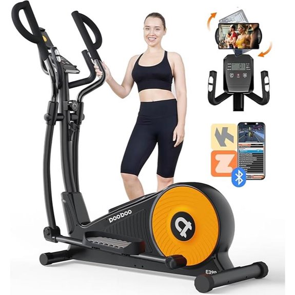 Pooboo Elliptical Machine with 16-Resistance Levels