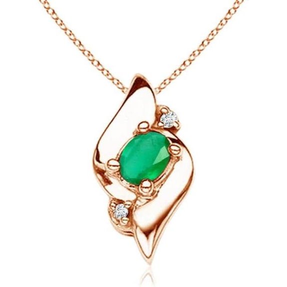 Angara Emerald Pendant in 14K Gold or Silver