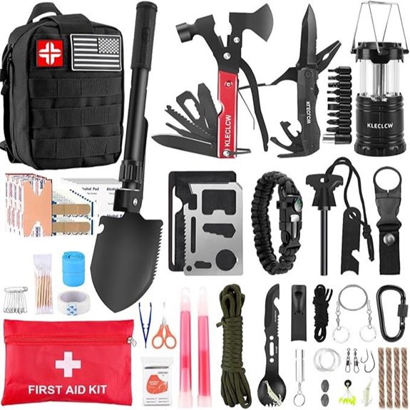 Emergency Survival and First Aid Kit with Molle Bag
