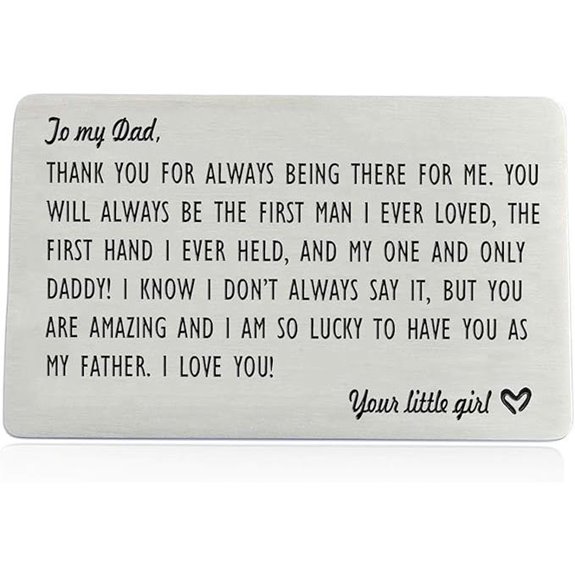 Dad Gifts from Daughter Engraved Wallet Inserts