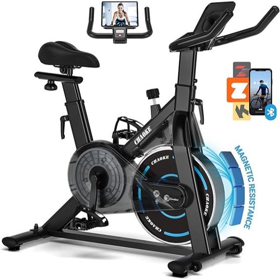 CHAOKE Exercise Bike with App and Accessories