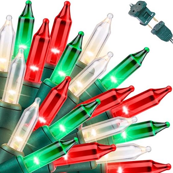 LAMPHOME 19.6ft Extendable Christmas String Lights