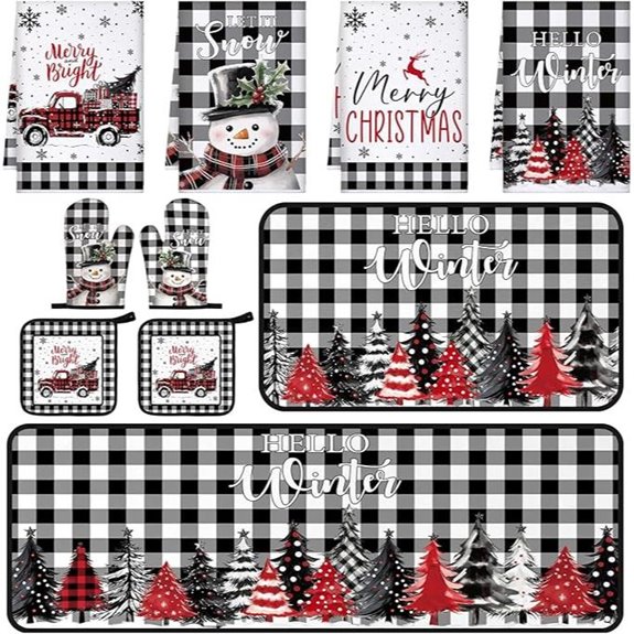 Christmas Kitchen Decor Sets with Towels and Accessories