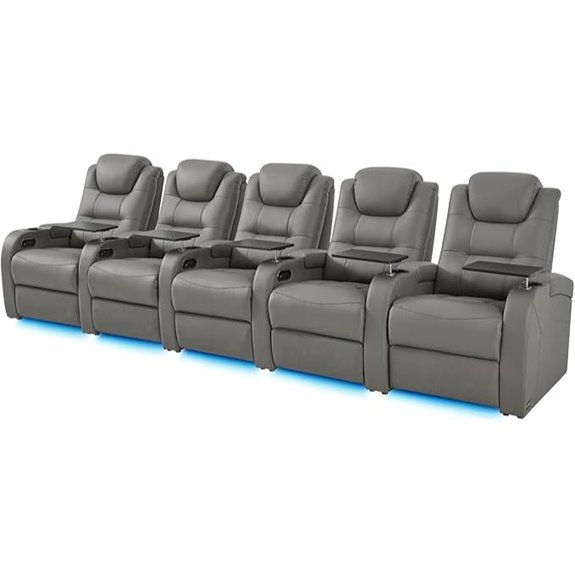 Home Theater Recliner Chairs (Row of 5)