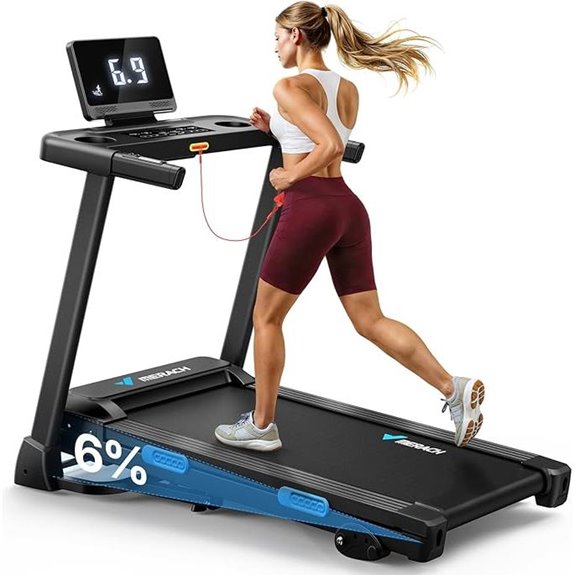 MERACH Incline Treadmill 300 LBS Foldable with App