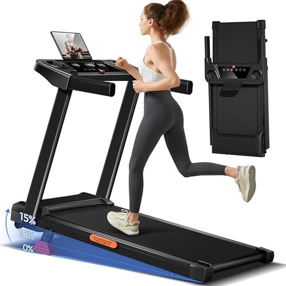 12% Incline Foldable Treadmill with Handle