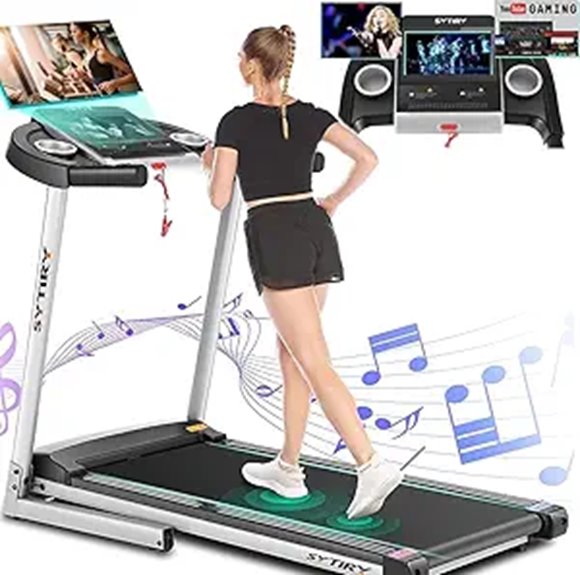 SYTIRY Smart Foldable Treadmill with TV & WiFi