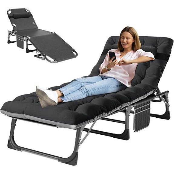 MOPHOTO 5-Position Folding Lounge Chair for Outdoors