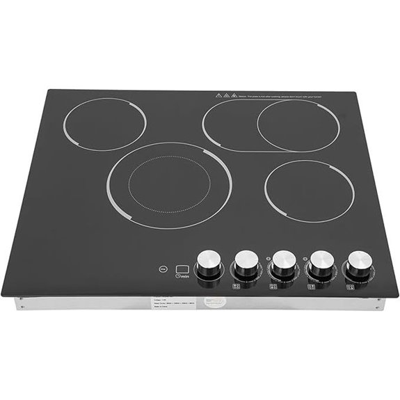 Electric Cooktop with 4 Burners and LED Screen