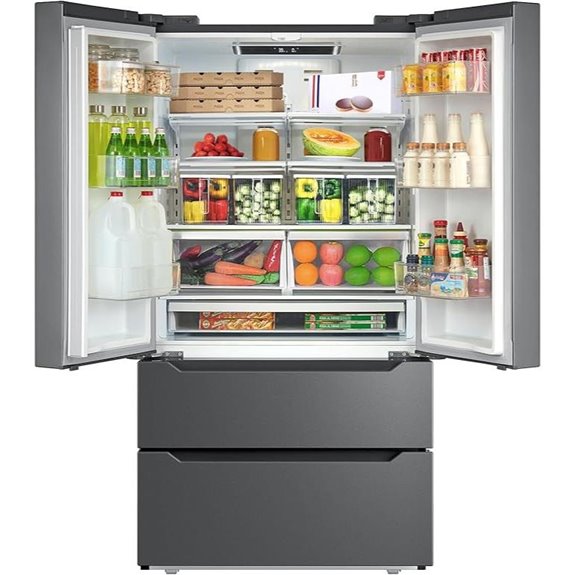 SMETA 23 Cu.Ft French Door Refrigerator with Ice