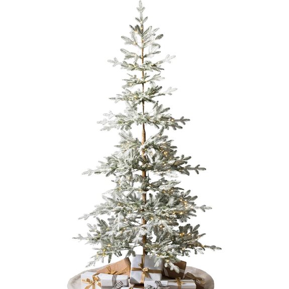 Frosted Alpine Balsam Fir Christmas Tree with Lights