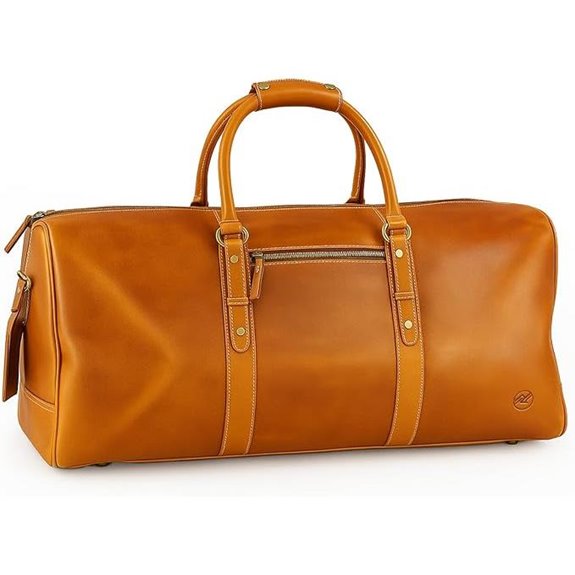 Northridge Leather 24-Inch Full-Grain Leather Duffle Bag